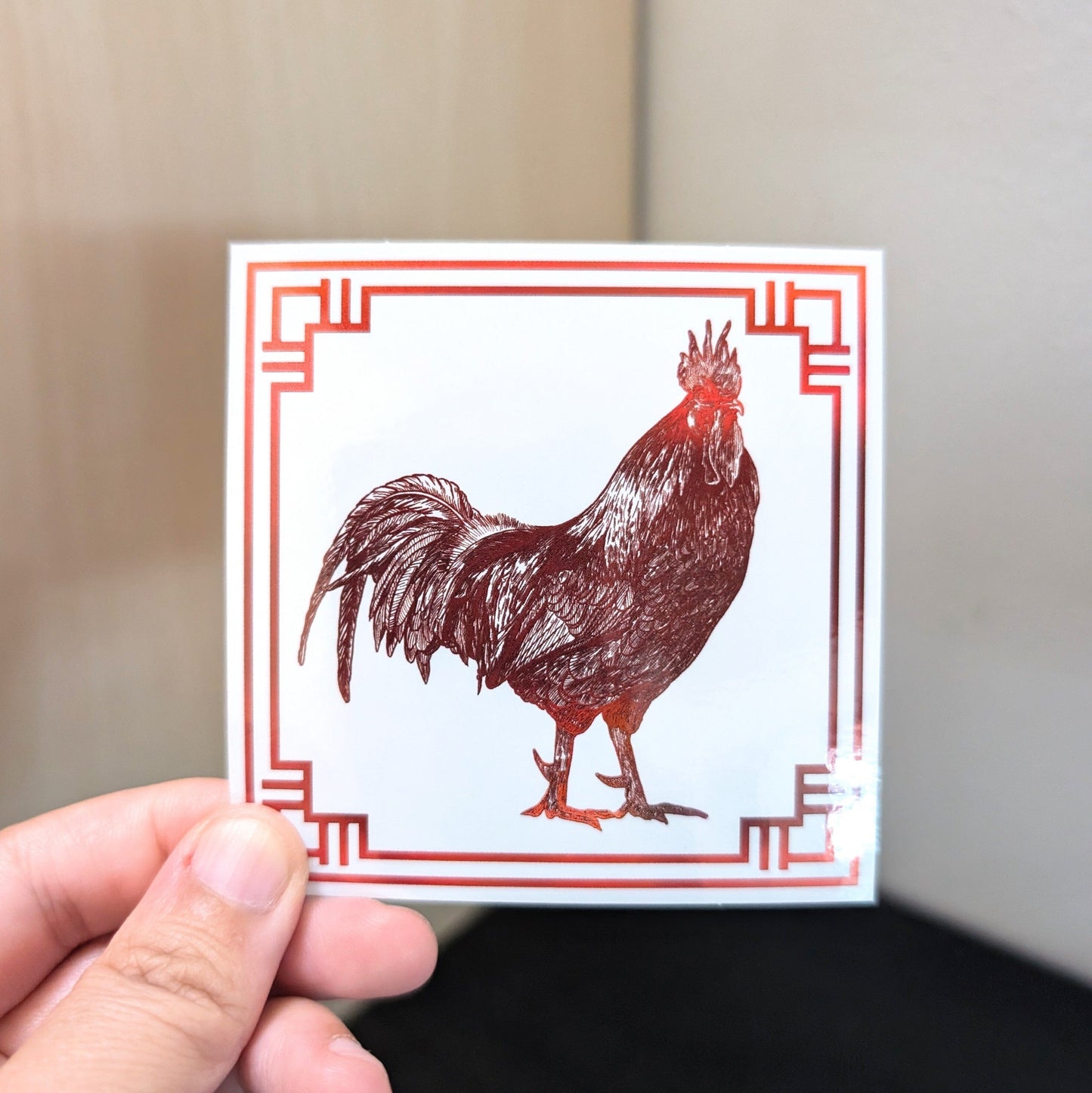 Chinese Zodiac Holographic Sticker - 10 - Rooster Decorative Stickers JoyousJoyfulJoyness