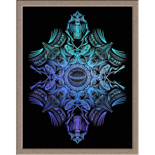 Asian Food Mandala Posters, Prints, & Visual Artwork JoyousJoyfulJoyness