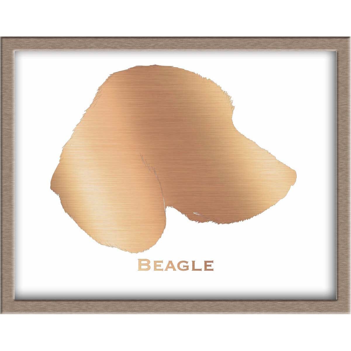 Beagle Silhouette Foiled Print Posters, Prints, & Visual Artwork JoyousJoyfulJoyness 