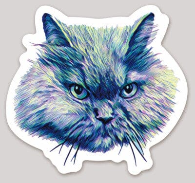 Persian Cat Holographic Sticker (Bibi) Decorative Stickers JoyousJoyfulJoyness