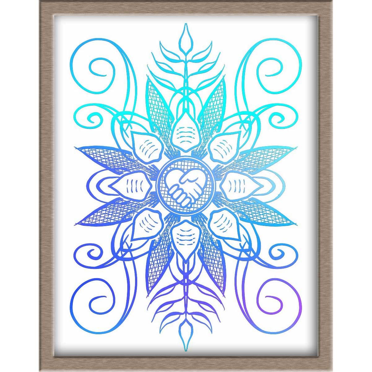 Common Humanity Collective Mandala Foiled Print | A Portion of Sales Donated Posters, Prints, & Visual Artwork JoyousJoyfulJoyness