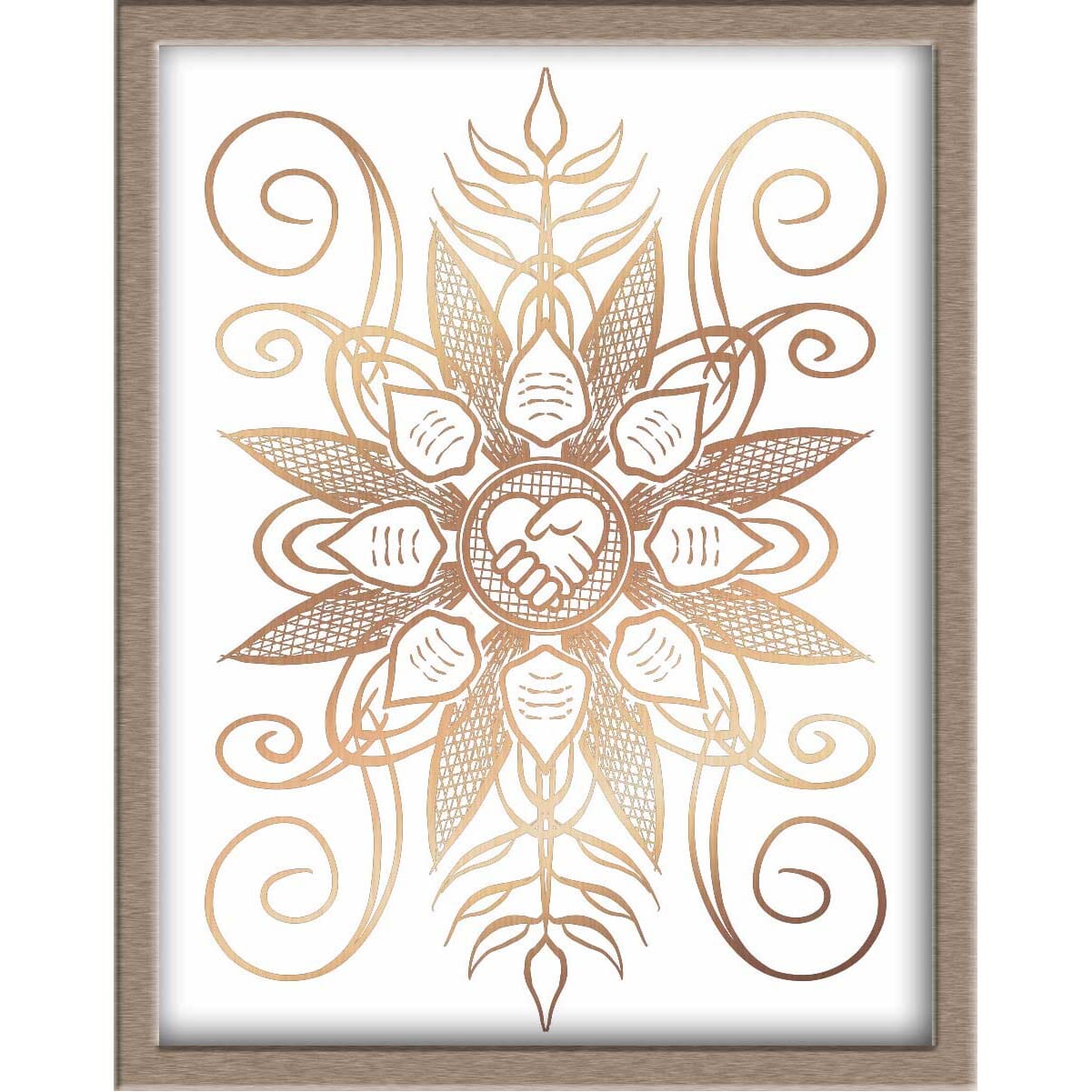 Common Humanity Collective Mandala Foiled Print | A Portion of Sales Donated Posters, Prints, & Visual Artwork JoyousJoyfulJoyness 