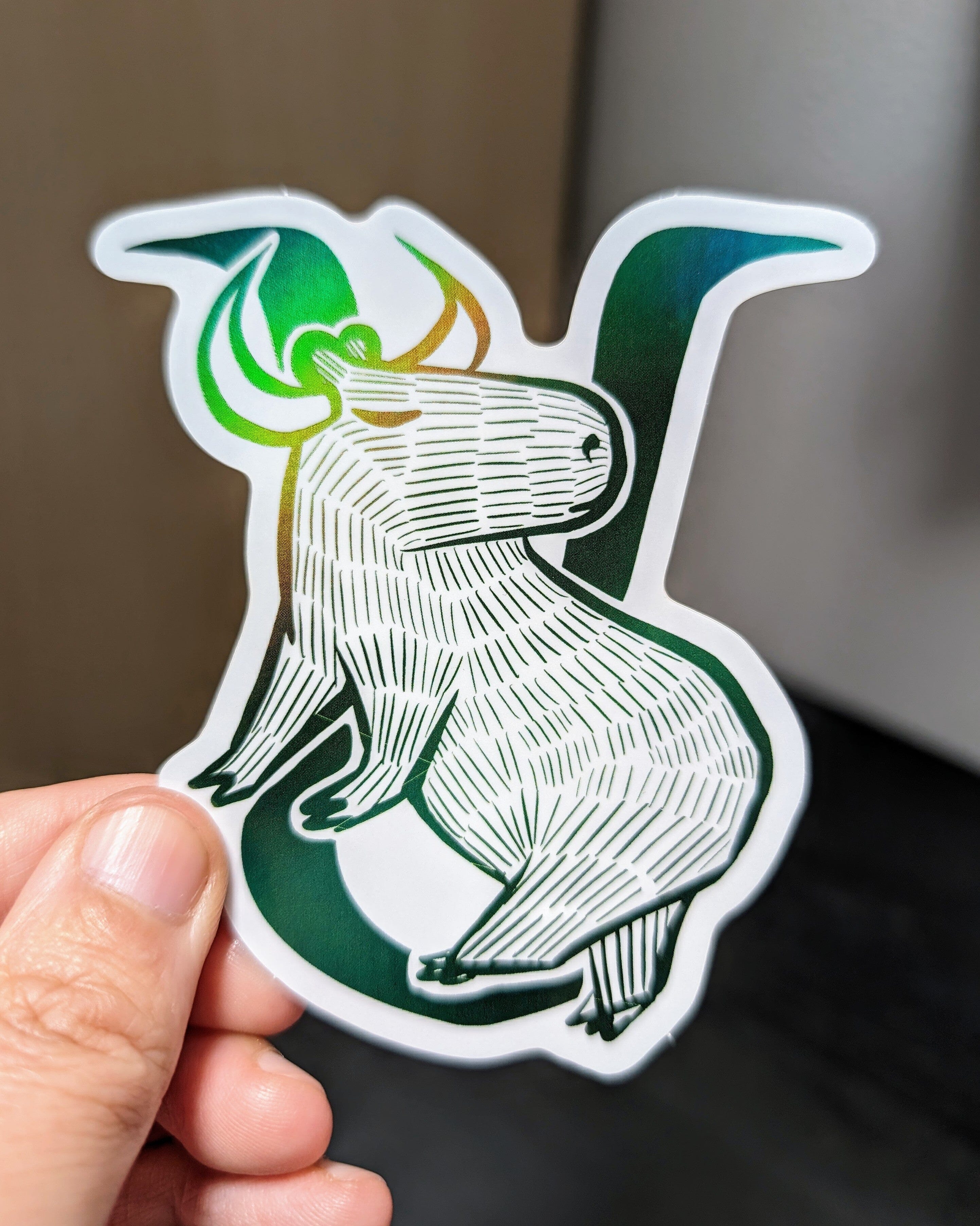 Capybara Zodiac - 02 - Taurus Holographic Sticker
