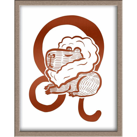 Capybara Zodiac Foiled Print - 05 - Leo Posters, Prints, & Visual Artwork JoyousJoyfulJoyness