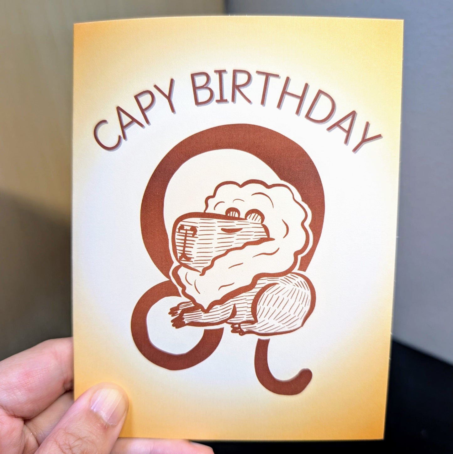 Capybara Zodiac - 05 - Leo Birthday Card (Limited Quantities) Greeting Card JoyousJoyfulJoyness