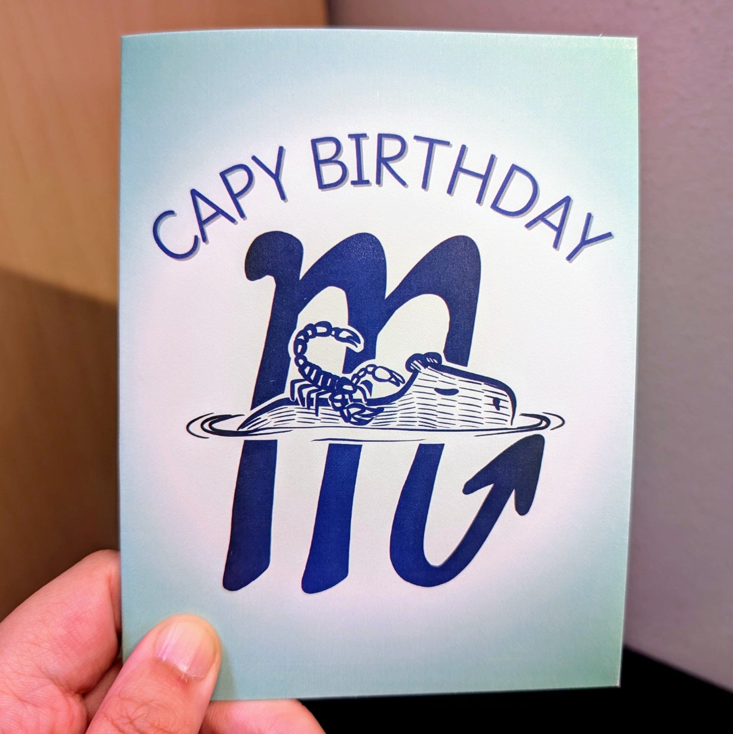 Capybara Zodiac - 08 - Scorpio Birthday Card (Limited Quantities) Greeting Card JoyousJoyfulJoyness