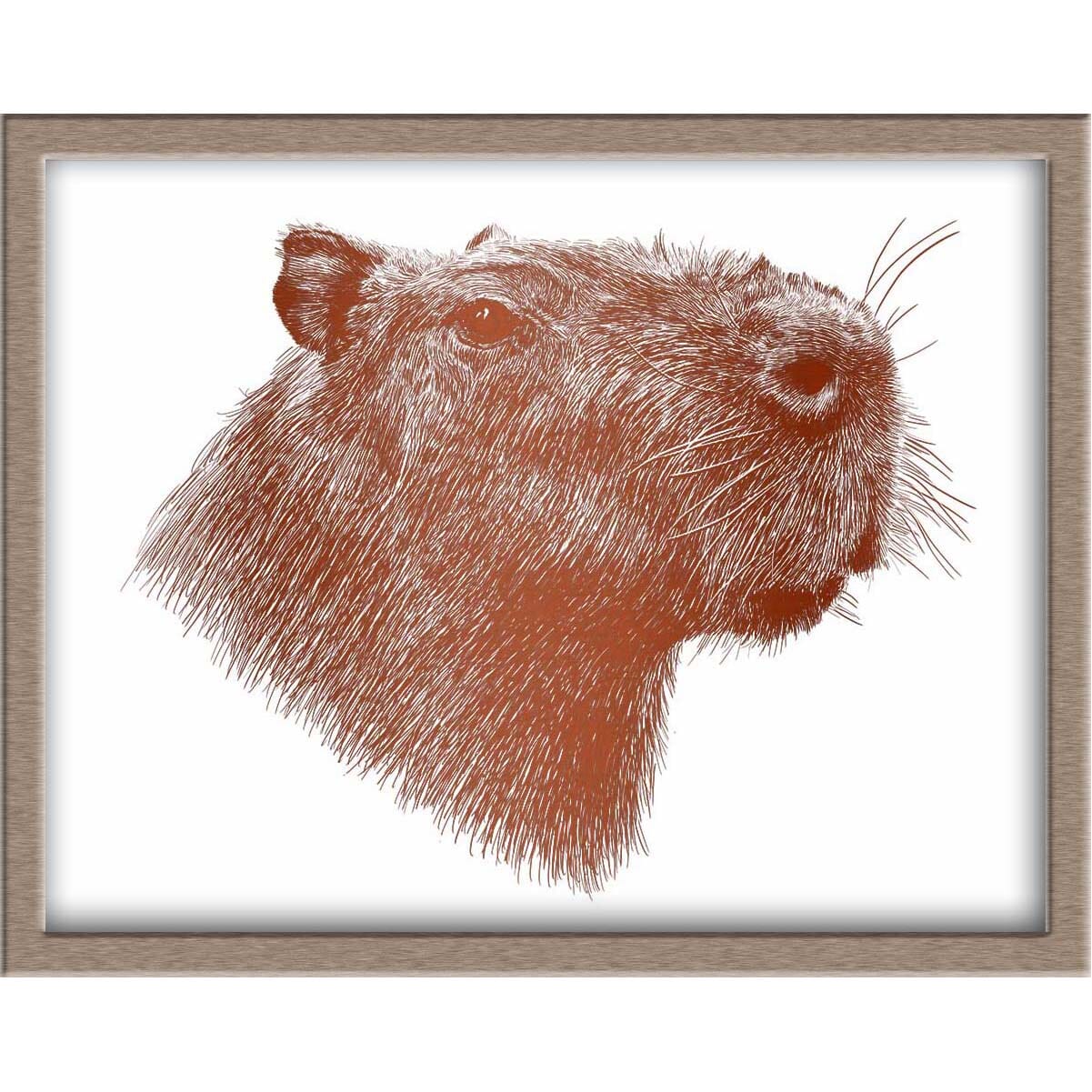 Capybara Foiled Print Posters, Prints, & Visual Artwork JoyousJoyfulJoyness