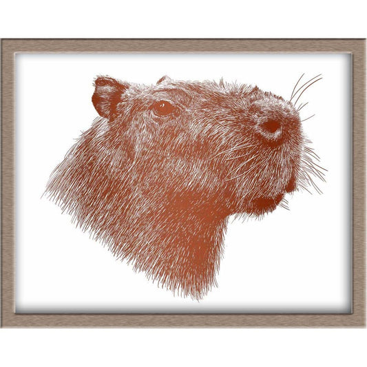 Capybara Foiled Print Posters, Prints, & Visual Artwork JoyousJoyfulJoyness