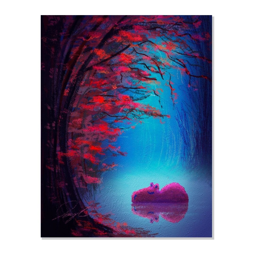 Four Seasons Collection - "Capybara in Fall" Non-Holographic Matte Sticker Decorative Stickers JoyousJoyfulJoyness