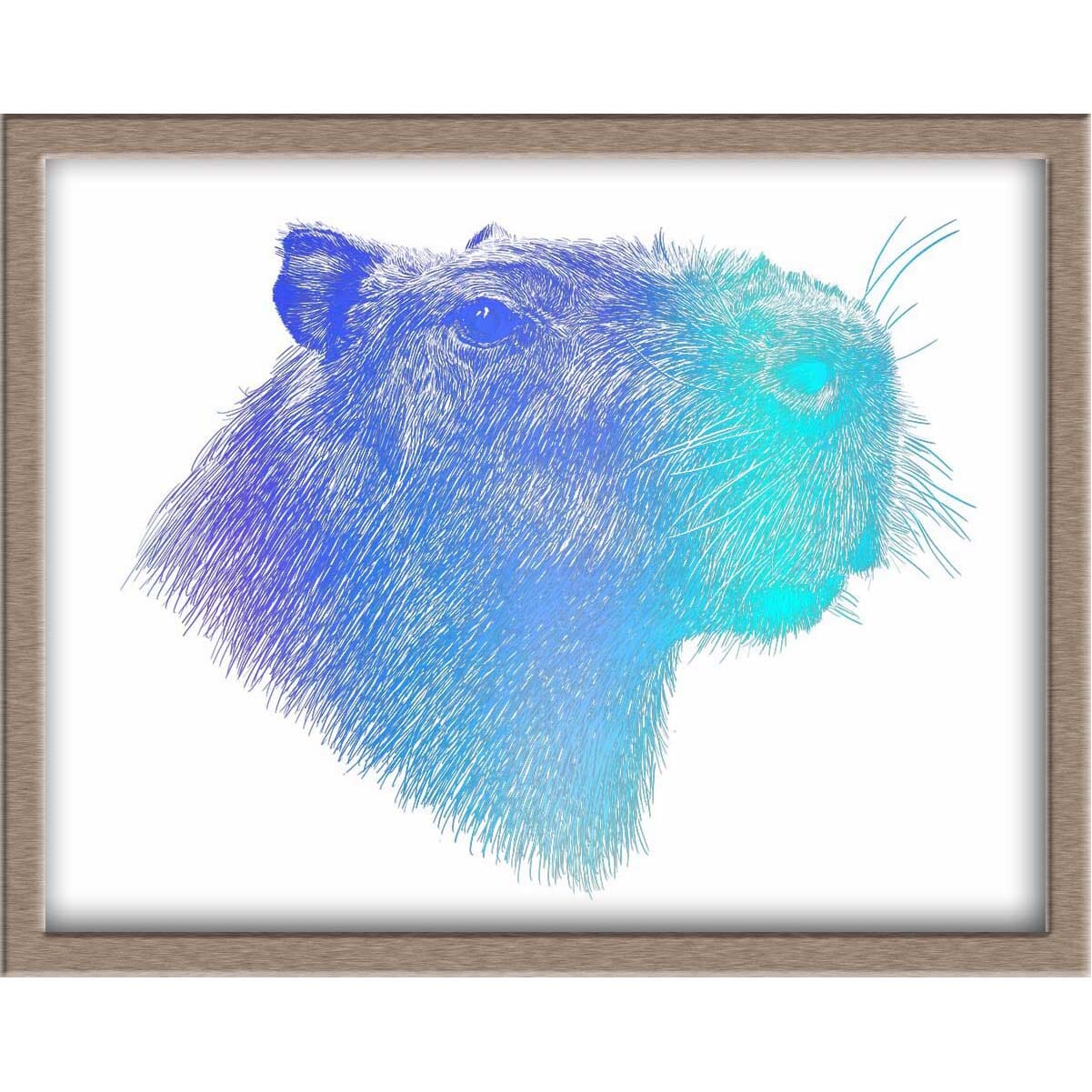 Capybara Foiled Print Posters, Prints, & Visual Artwork JoyousJoyfulJoyness