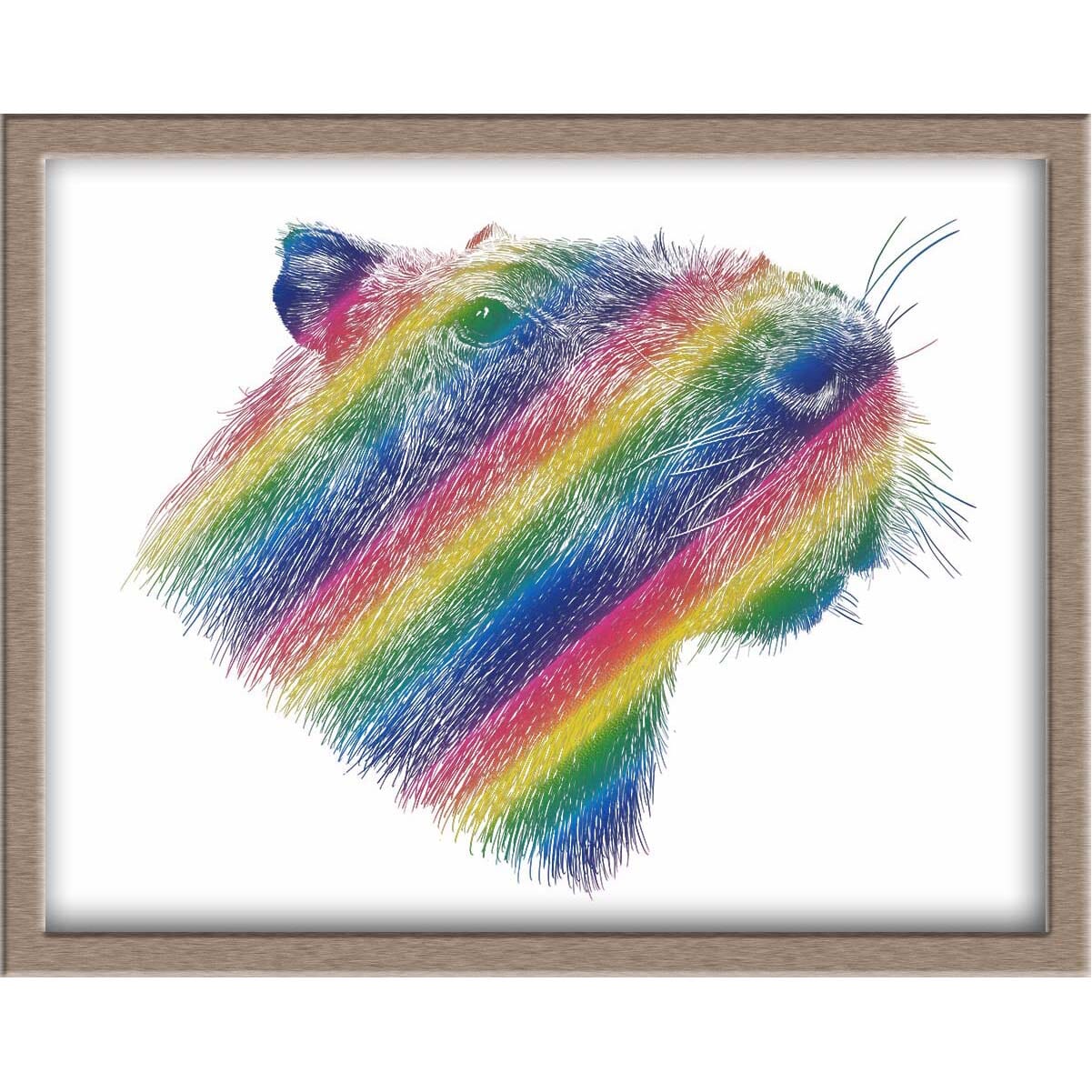 Capybara Foiled Print Posters, Prints, & Visual Artwork JoyousJoyfulJoyness