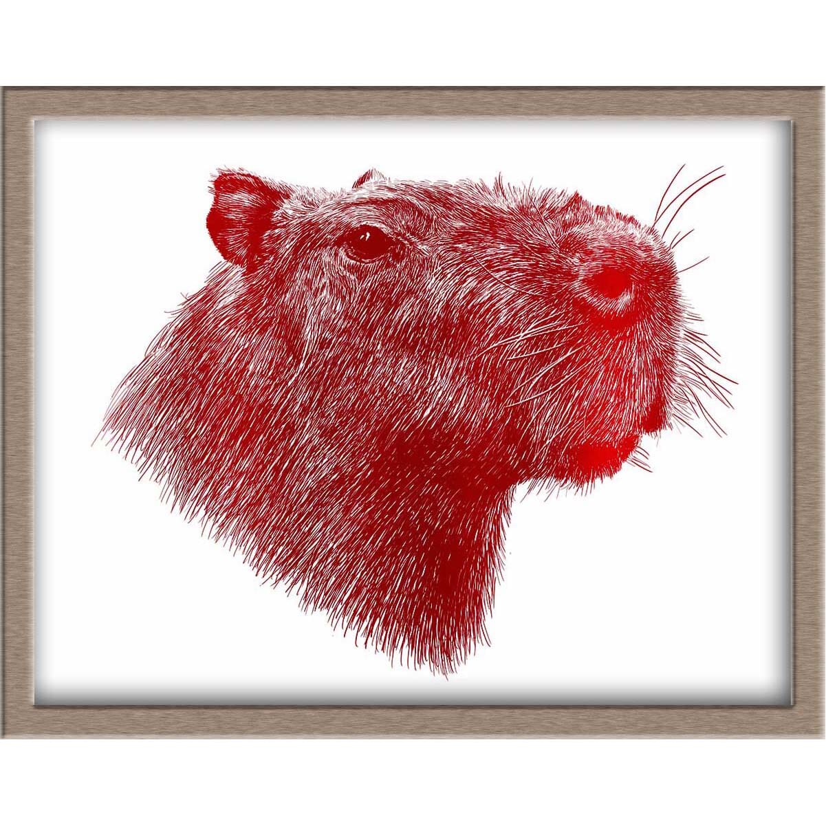 Capybara Foiled Print Posters, Prints, & Visual Artwork JoyousJoyfulJoyness