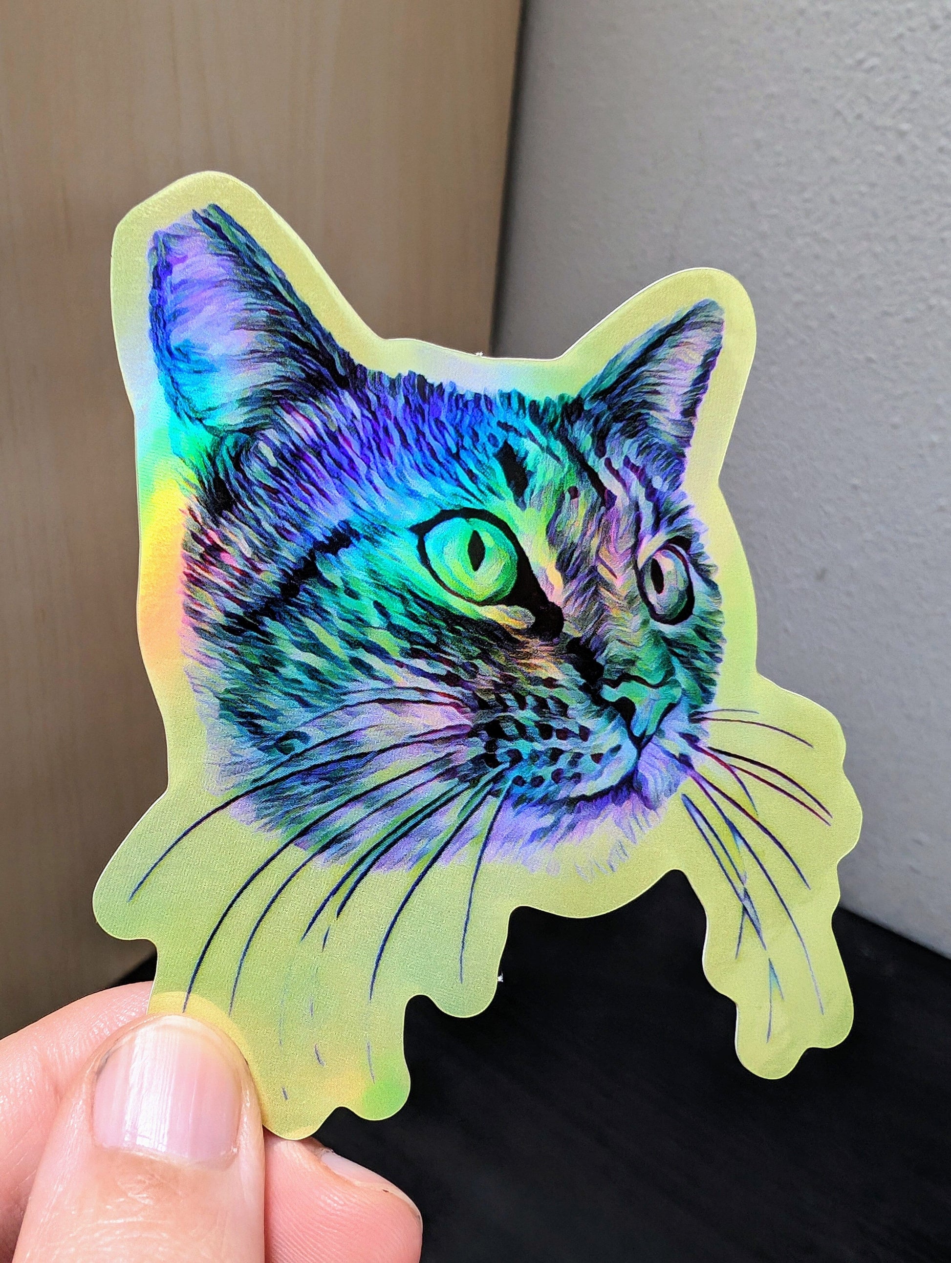 Cat Holographic Sticker (Doris) Decorative Stickers JoyousJoyfulJoyness 