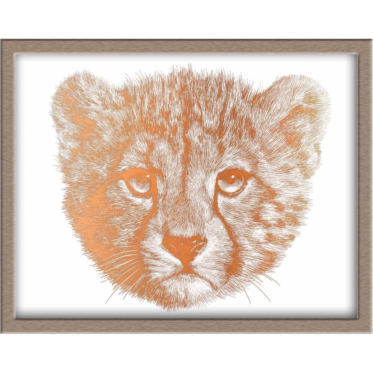 Cheetah Cub Foiled Print Posters, Prints, & Visual Artwork JoyousJoyfulJoyness