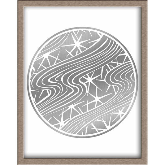 River of Stars Foiled Print | Abstract Drawing in a Circle Posters, Prints, & Visual Artwork JoyousJoyfulJoyness