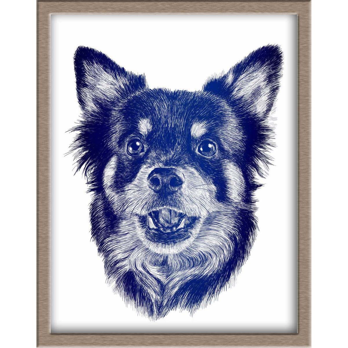 Enchanting Dog Foiled Print (Clive) Posters, Prints, & Visual Artwork JoyousJoyfulJoyness 