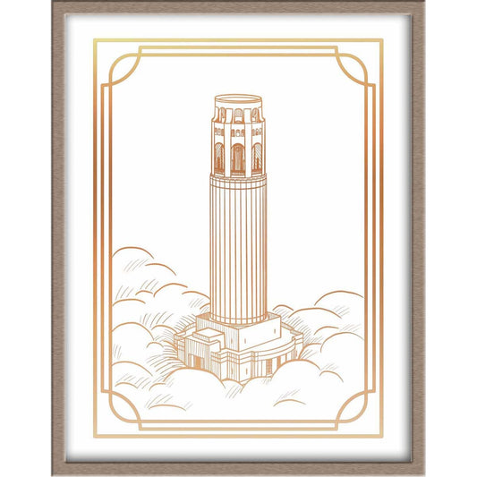 San Francisco's Coit Tower Landmark Foiled Print Posters, Prints, & Visual Artwork JoyousJoyfulJoyness