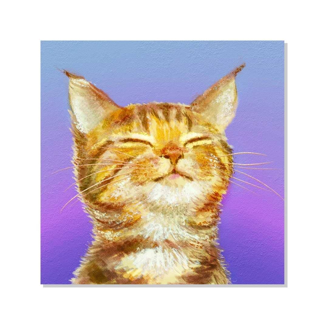 Content Kitty Non-Holographic Matte Sticker Decorative Stickers JoyousJoyfulJoyness
