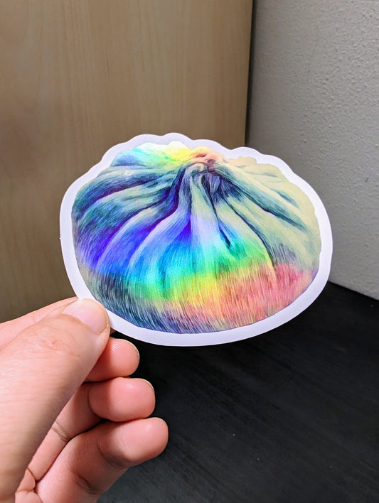 Dumpling Holographic Sticker Decorative Stickers JoyousJoyfulJoyness 