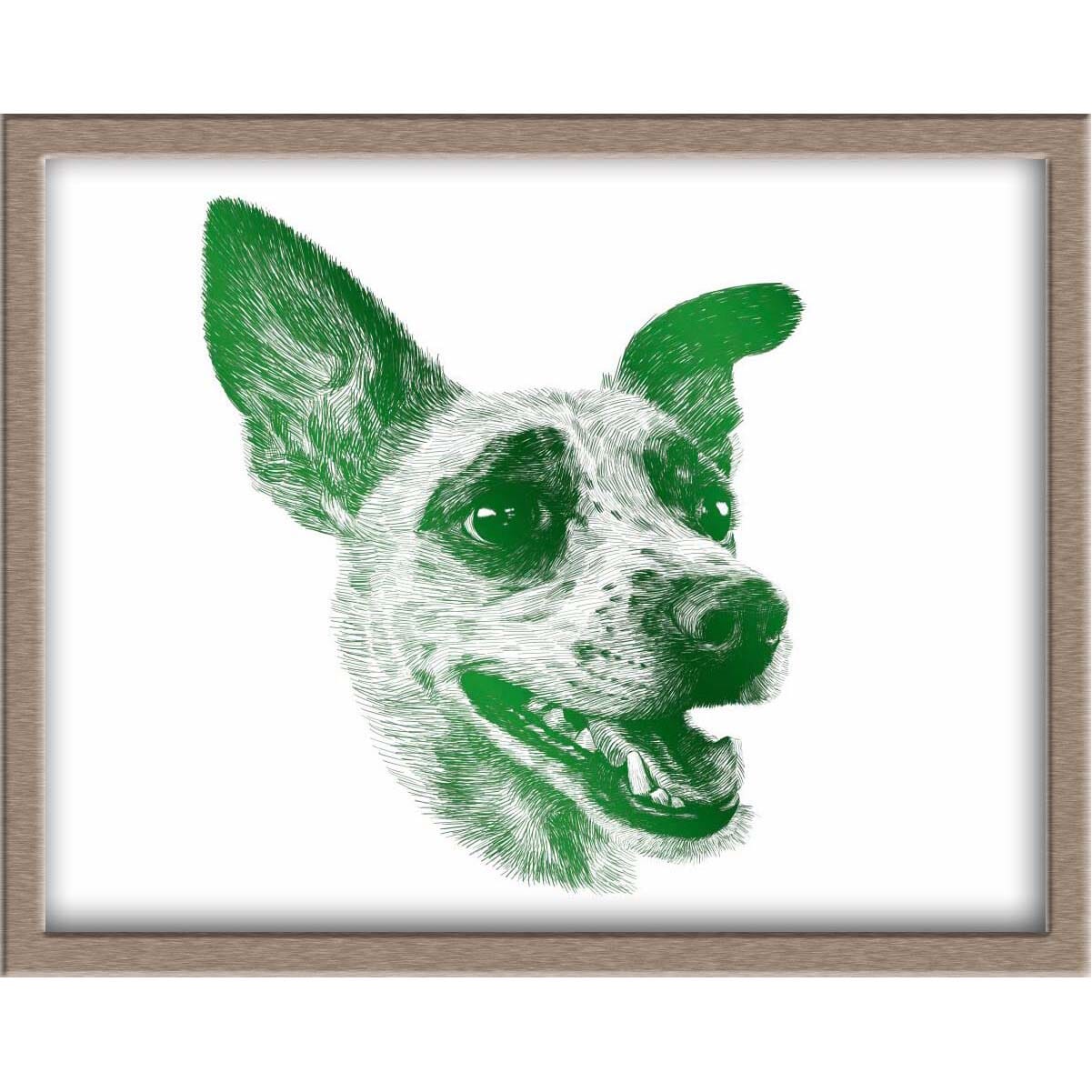 Beaming Dog Foiled Print (Ella) Posters, Prints, & Visual Artwork JoyousJoyfulJoyness 