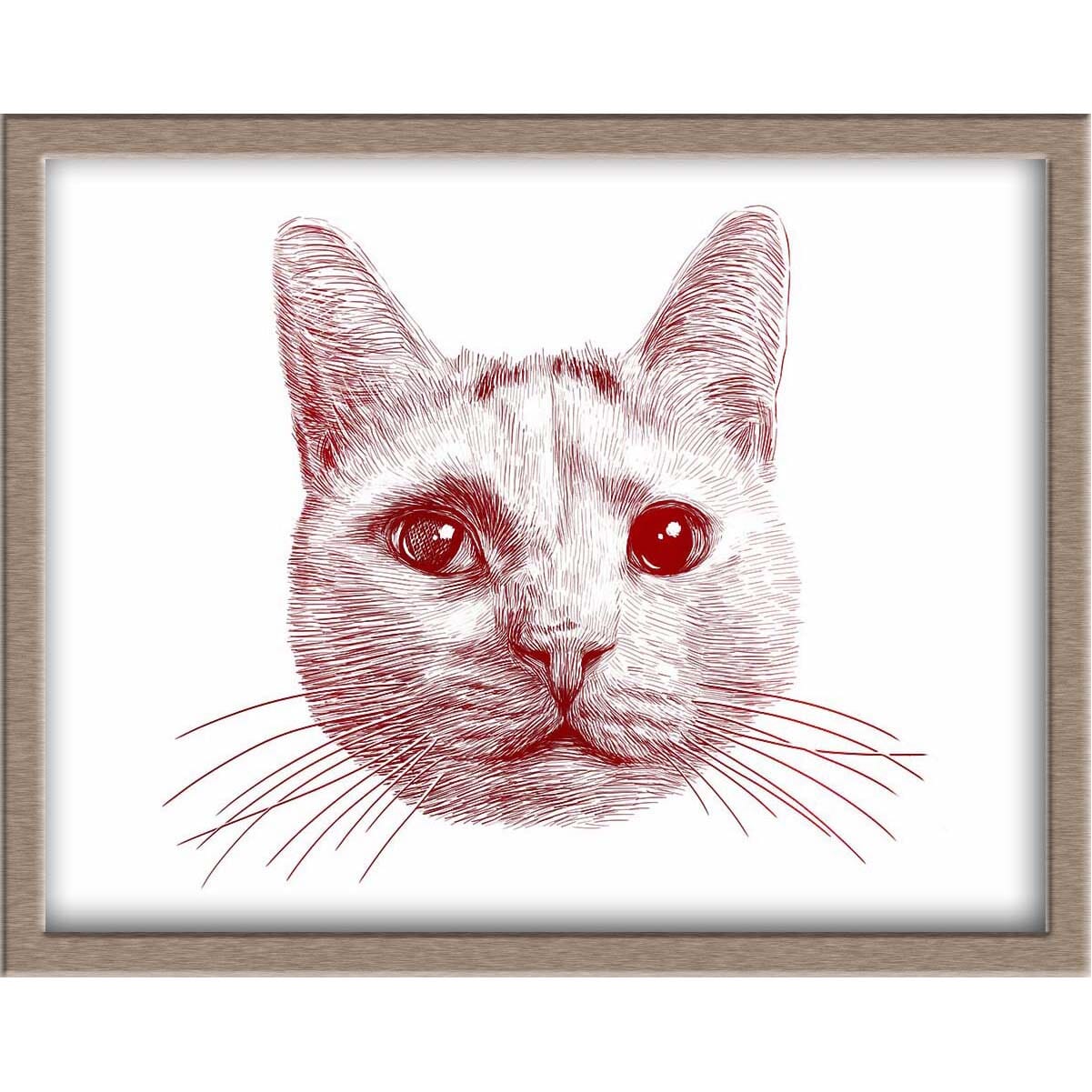 White Cat Foiled Print (Geralt) Posters, Prints, & Visual Artwork JoyousJoyfulJoyness