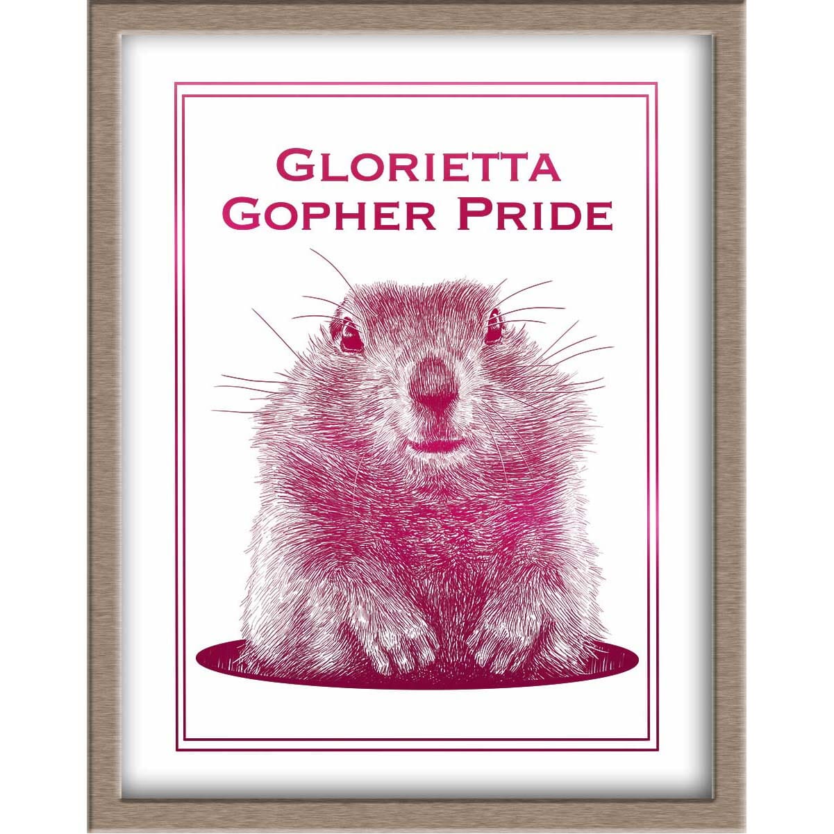Gopher Pride Foiled Print | 50% donated to Glorietta Elementary School Posters, Prints, & Visual Artwork JoyousJoyfulJoyness