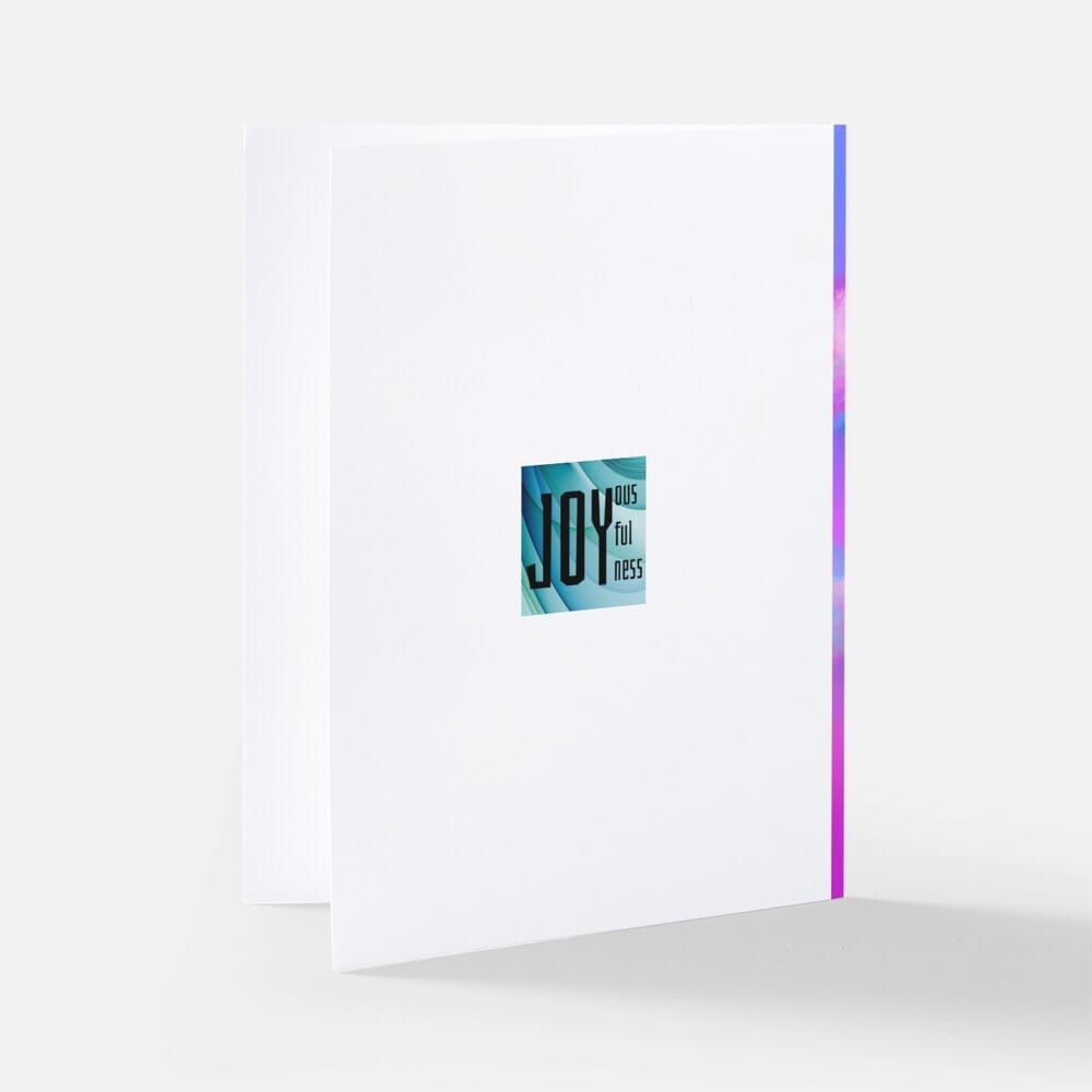 Grumpy Cat Greeting Card - Blank Card with a Grumpy Cat and Neon Clouds (Limited Quantities) Greeting Card JoyousJoyfulJoyness