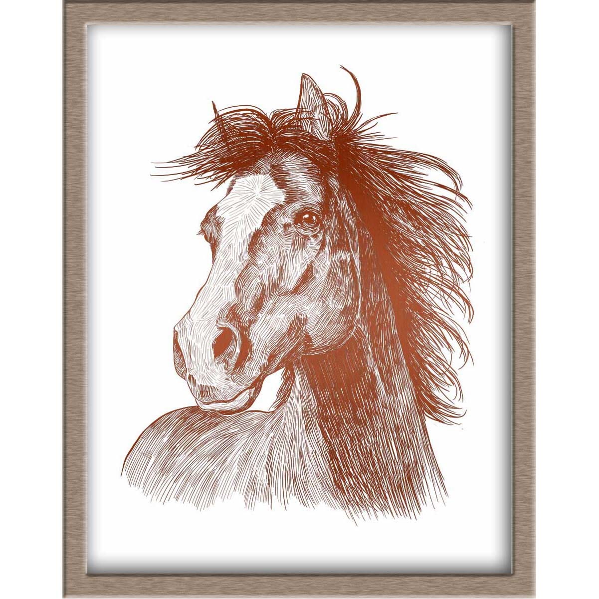 Horse Foiled Print Posters, Prints, & Visual Artwork JoyousJoyfulJoyness