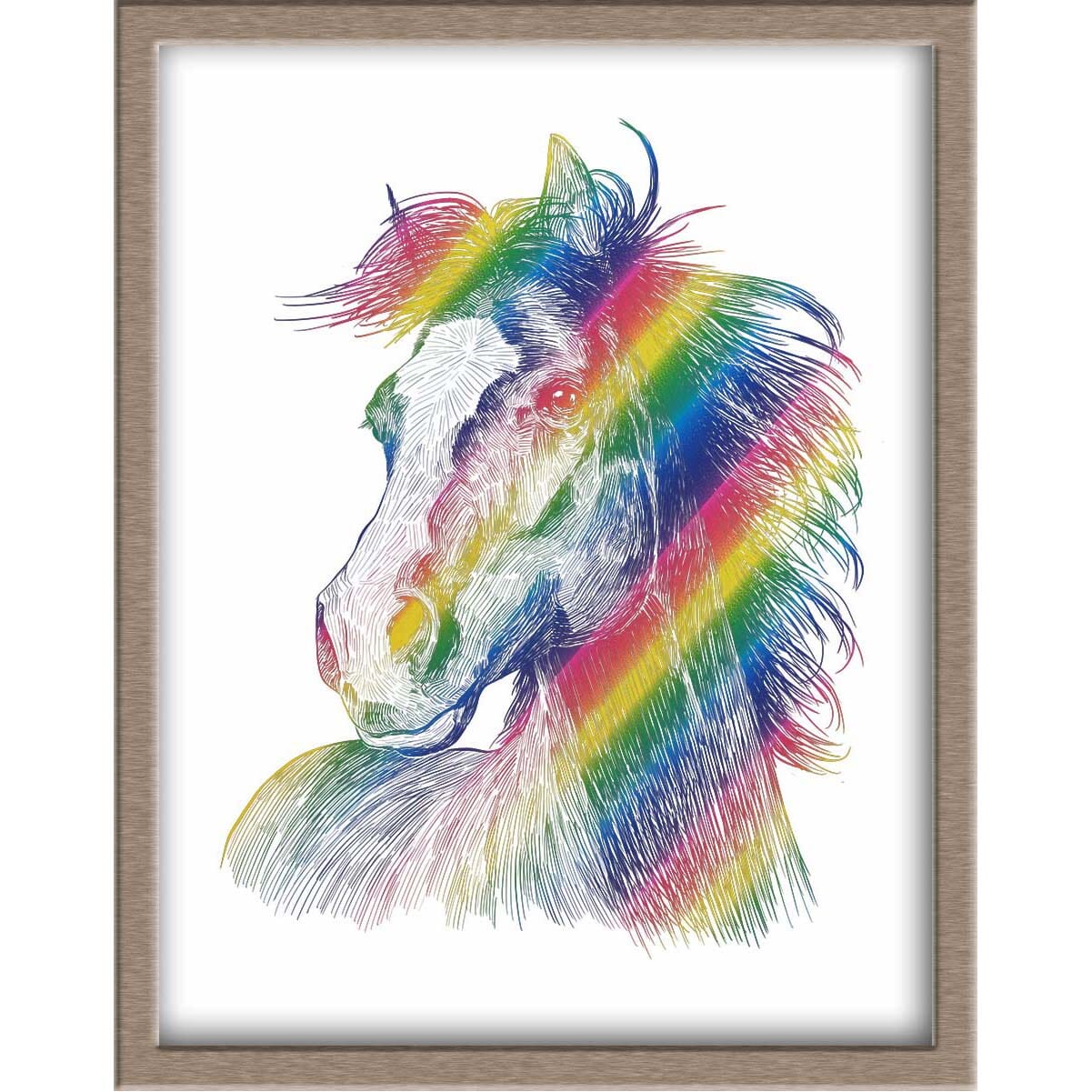 Horse Foiled Print Posters, Prints, & Visual Artwork JoyousJoyfulJoyness