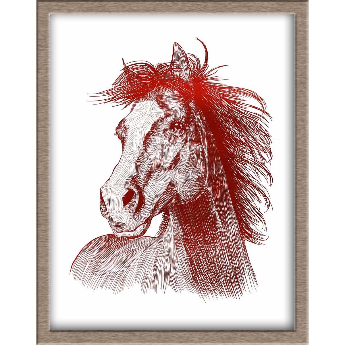Horse Foiled Print Posters, Prints, & Visual Artwork JoyousJoyfulJoyness