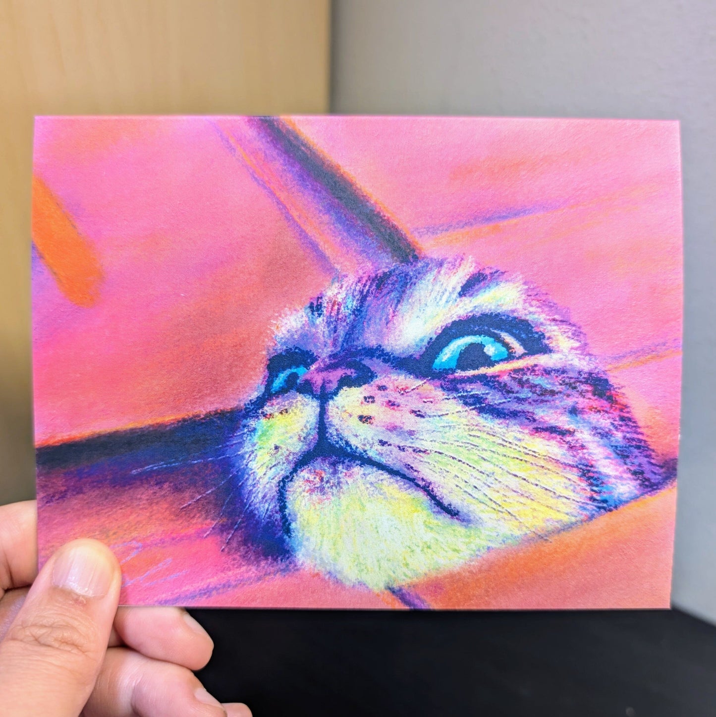 Close Encounters Collection - "If I Fits" Greeting Card - Blank Card with a Funny Cat Squeezing Out of a Box (Limited Quantities) Greeting Card JoyousJoyfulJoyness
