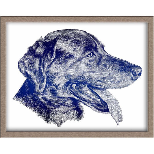 Smiling Dog Foiled Print (Kona) Posters, Prints, & Visual Artwork JoyousJoyfulJoyness