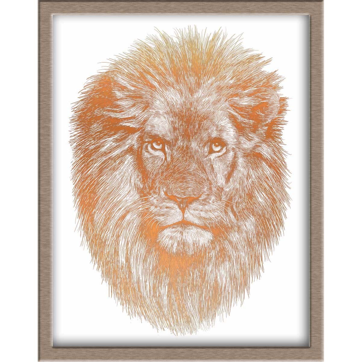 Lion Foiled Print Posters, Prints, & Visual Artwork JoyousJoyfulJoyness