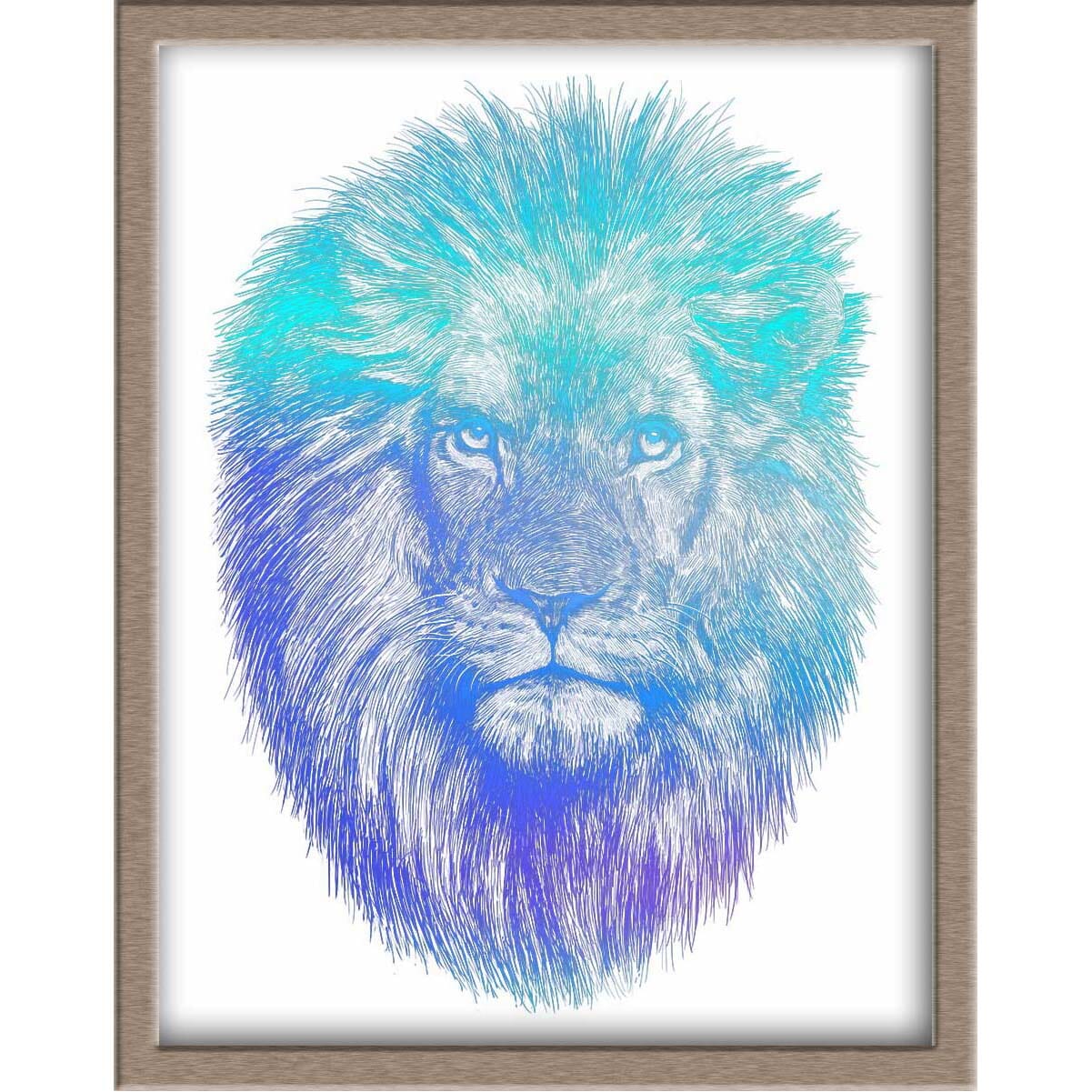 Lion Foiled Print Posters, Prints, & Visual Artwork JoyousJoyfulJoyness