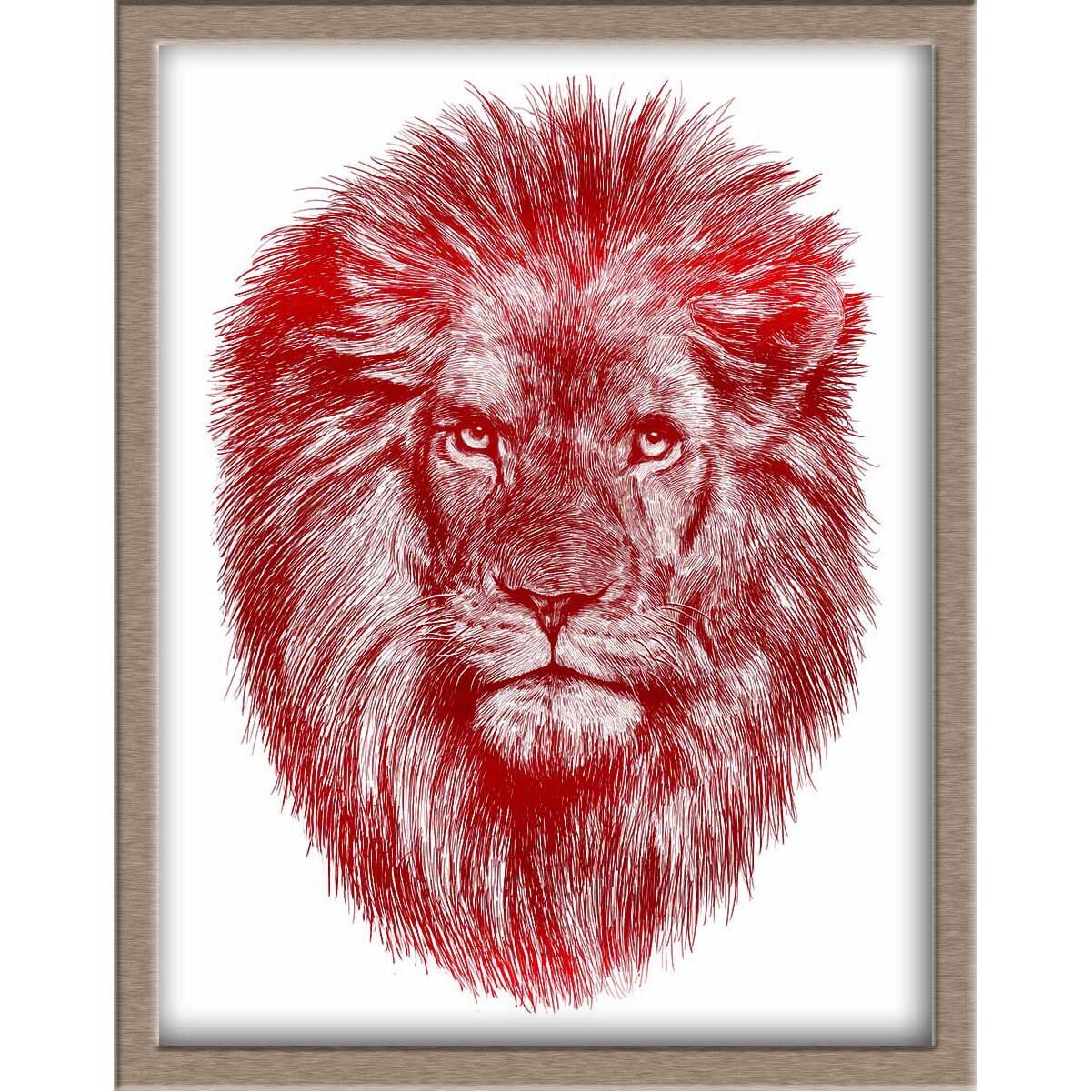 Lion Foiled Print Posters, Prints, & Visual Artwork JoyousJoyfulJoyness