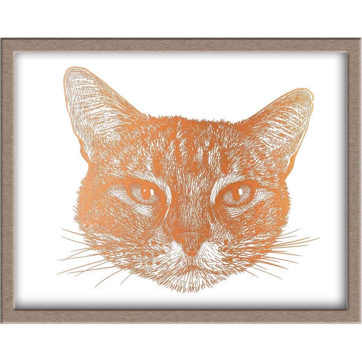 Adorable Cat Foiled Print (Lucy) Posters, Prints, & Visual Artwork JoyousJoyfulJoyness 