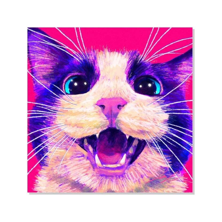 Close Encounters Collection - Meow Non-Holographic Matte Sticker Decorative Stickers JoyousJoyfulJoyness