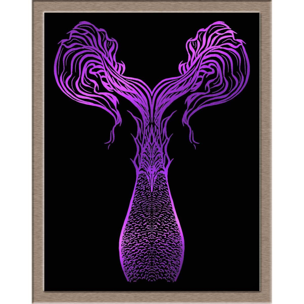 Mermaid Tail 3 Foiled Print Posters, Prints, & Visual Artwork JoyousJoyfulJoyness