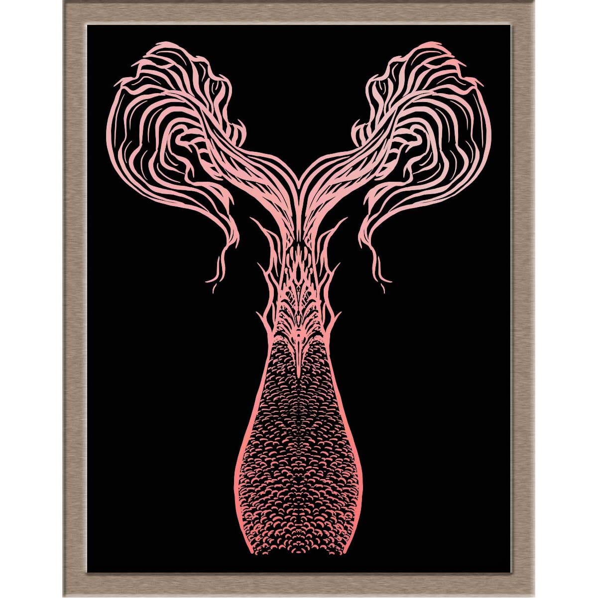 Mermaid Tail 3 Foiled Print Posters, Prints, & Visual Artwork JoyousJoyfulJoyness
