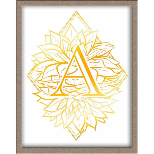 Succulent Monogram Foiled Print Posters, Prints, & Visual Artwork JoyousJoyfulJoyness