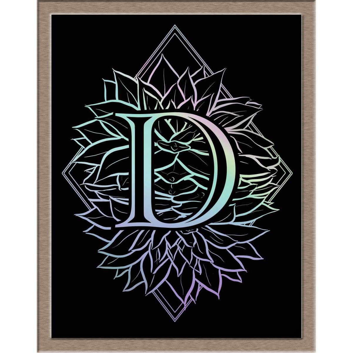 Succulent Monogram Foiled Print Posters, Prints, & Visual Artwork JoyousJoyfulJoyness