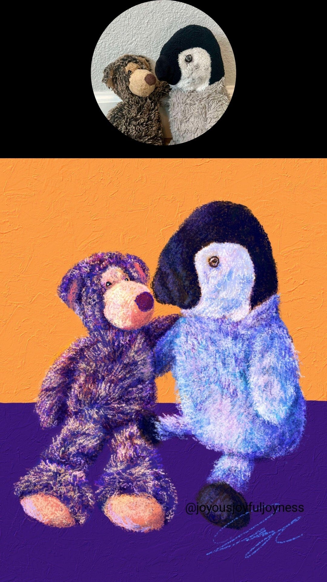 Custom Painted Stuffed Animal Portrait Pre-Order (starting at $300) Posters, Prints, & Visual Artwork JoyousJoyfulJoyness