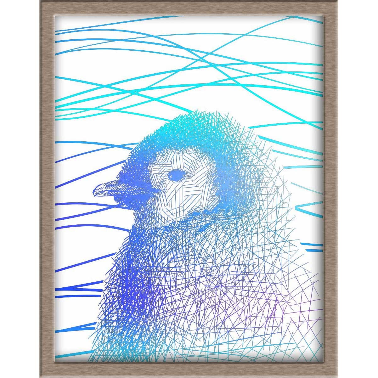 Baby Penguin Foiled Print Posters, Prints, & Visual Artwork JoyousJoyfulJoyness