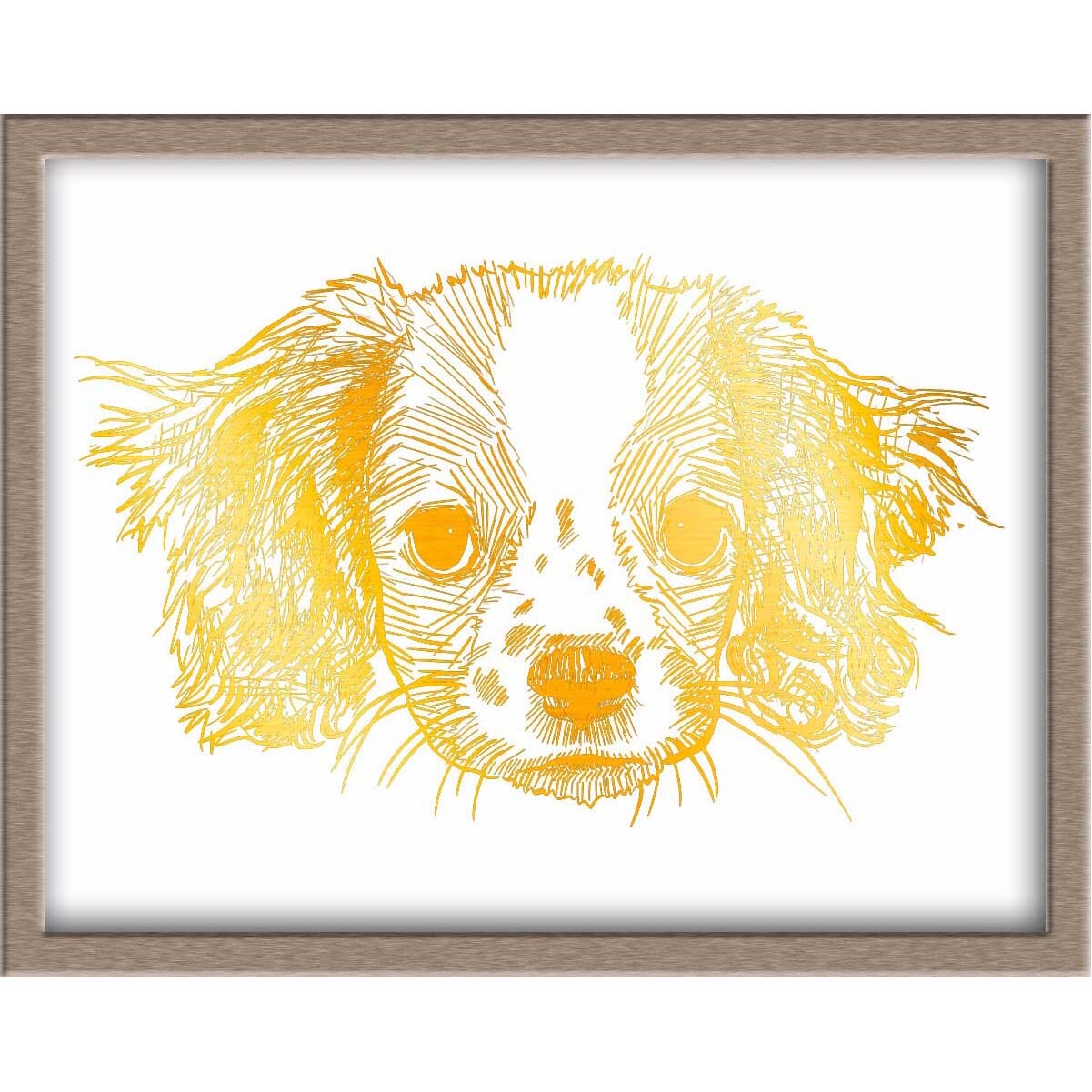 Cavalier King Charles Puppy Foiled Print (Pixel) Posters, Prints, & Visual Artwork JoyousJoyfulJoyness