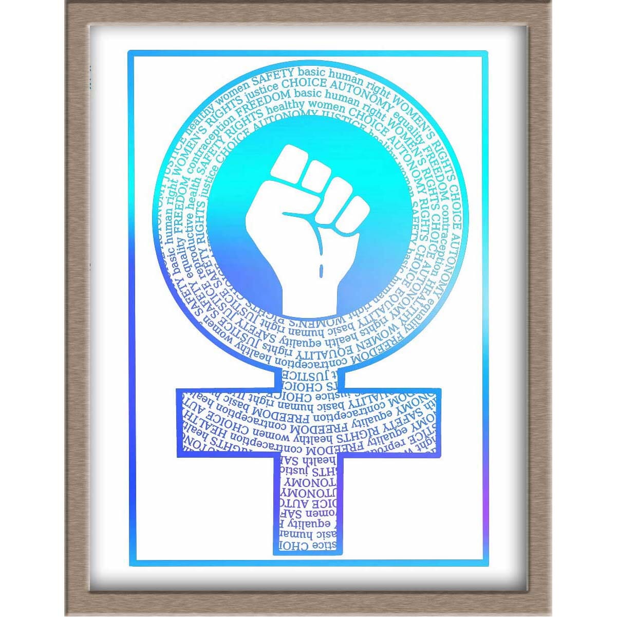 Pro-Choice Foiled Print Posters, Prints, & Visual Artwork JoyousJoyfulJoyness