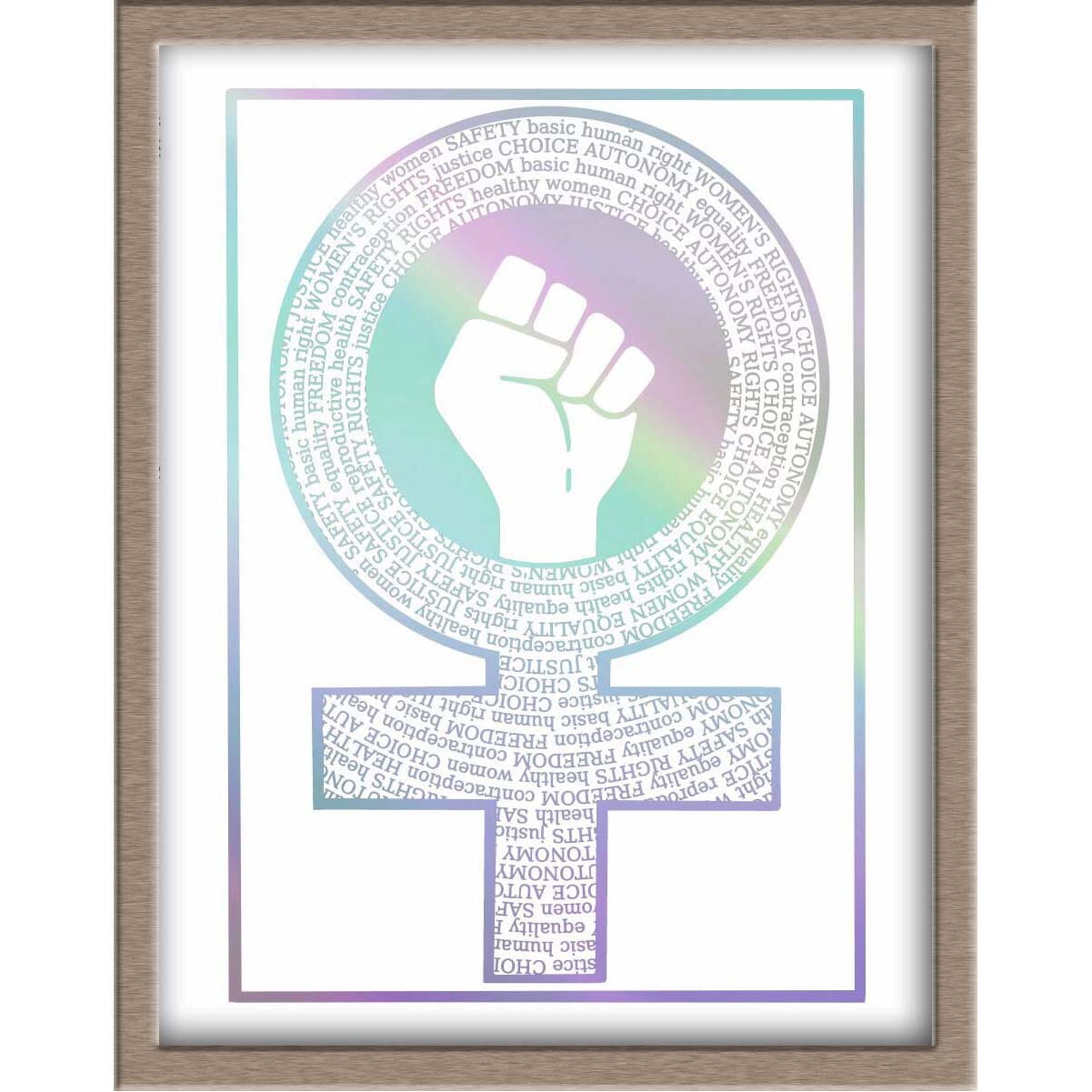 Pro-Choice Foiled Print Posters, Prints, & Visual Artwork JoyousJoyfulJoyness