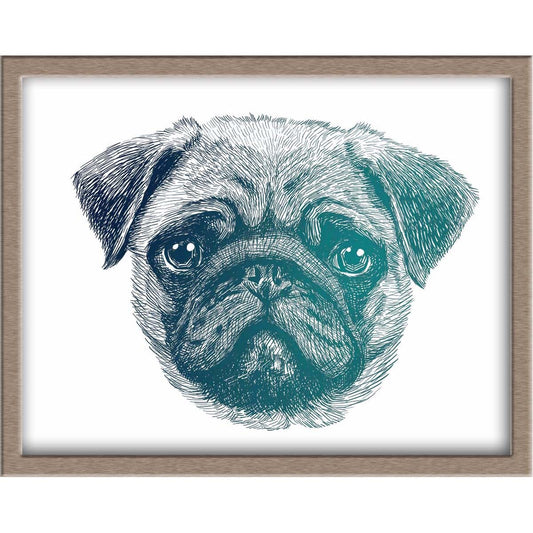 Pug Foiled Print (Buddy) Posters, Prints, & Visual Artwork JoyousJoyfulJoyness
