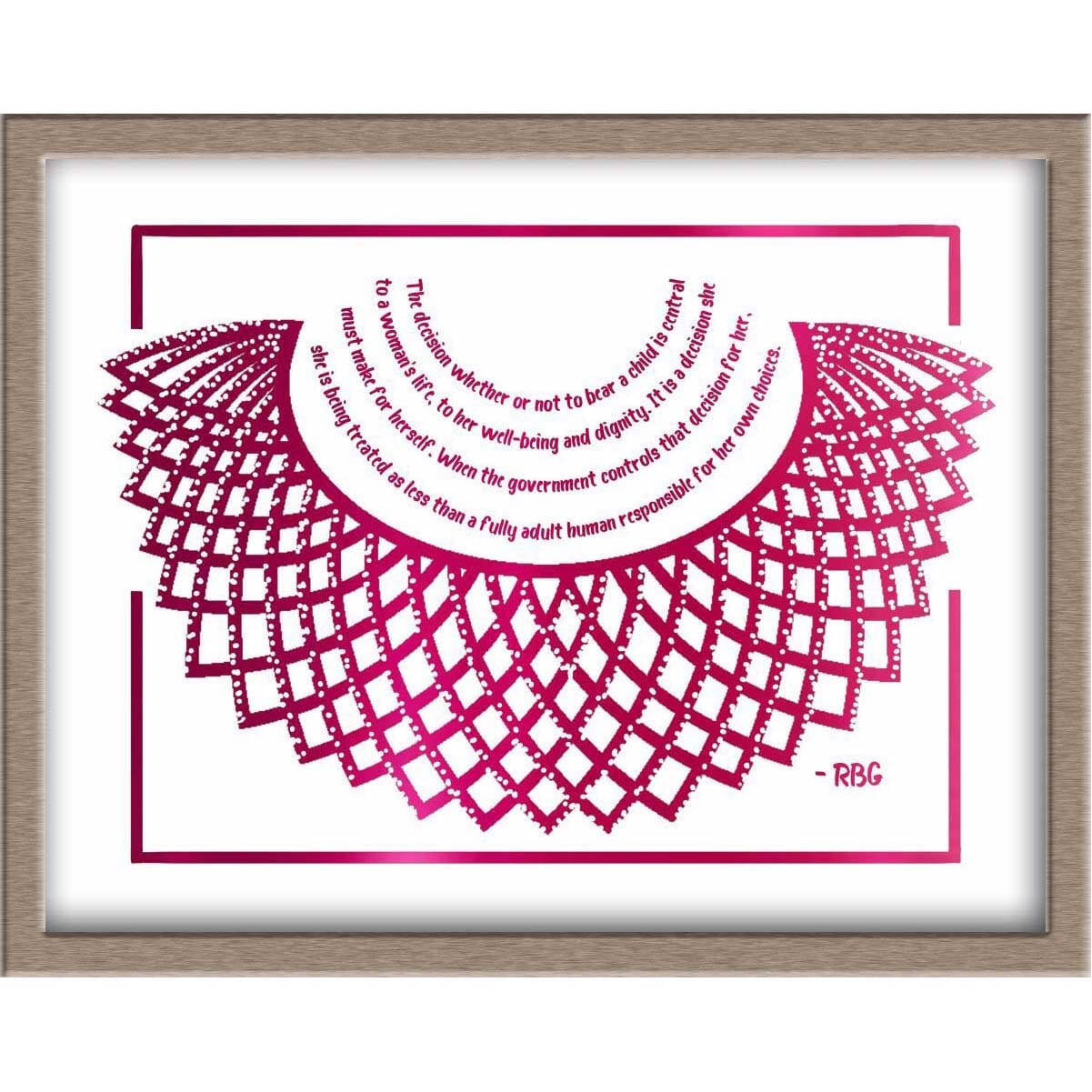 RBG Quote Foiled Print Posters, Prints, & Visual Artwork JoyousJoyfulJoyness