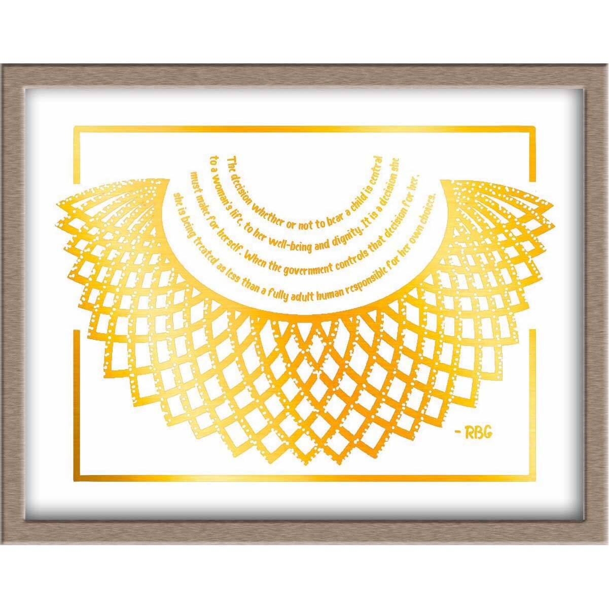 RBG Quote Foiled Print Posters, Prints, & Visual Artwork JoyousJoyfulJoyness