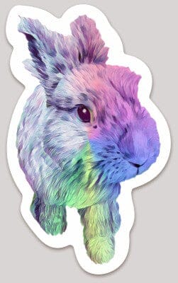 Rabbit Holographic Sticker Decorative Stickers JoyousJoyfulJoyness 